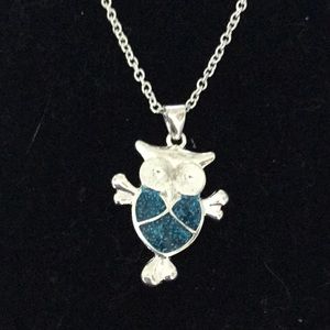 Sterling silver owl necklace